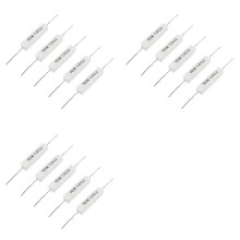 1R 1 Ohm 10W Resistore di Ceramica Cemento di Filo Avvolto di 15 Pezzi