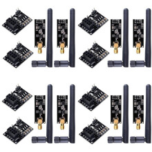 8 Stuks NRF24L01 + PA + LNA RF Transceiver Module met SMA Antenne 2.4 GHz 1100M + NRF24L01 Draadloze Module voor