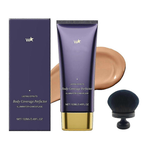 (D) For Body Coverage Perfector With Brush Waterproof Transferresistant Body Makeup Longlasting Tattoo C