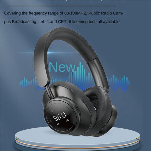 2X Wireless Headset Headphone with Mic Foldable over Ear  5.3 Earphone Support TF Card FM Radio Black 2