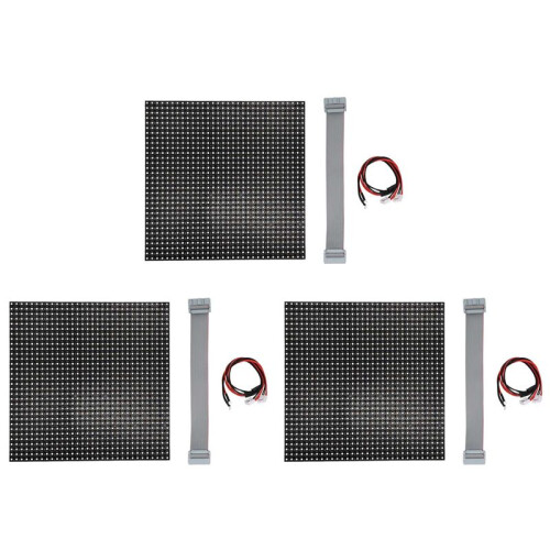 3Pcs P6 Outdoor LED Screen Panel 32X32 Pixels LED Display Module 192X192Mm 1/4 Scan RGB Full Color LED Screen Panel 1