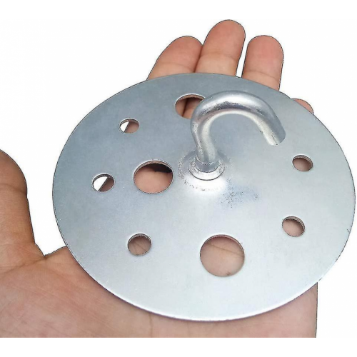 Metal Round Base Ceiling Hook 90mm Heavy Duty Chandelier Hook Fitting,2 Pieces 2