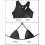 Bra Pads Bikini Pad Bra Inserts Push-up Pad, 3 Colors, Triangle Shape, Black 2