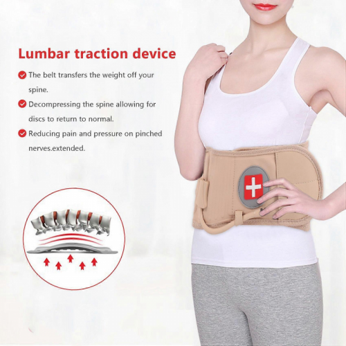 Lumbar Spinal- Decompression Back Belt Traction Waist Protector Belt Pain Lower Lumbar Support Fit 1