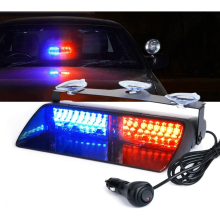 16 LED High Intensity LED Law Enforcement Emergency Hazard Warning Strobe Lights for Interior Roof/Dash/Windshield with Suction Cups
