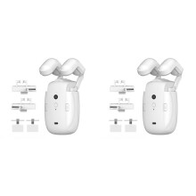 2X TUYA -Vorhangroboter, Römische Stangenschiene/T-/U-Schienenschienen, 3-in-1, Automatischer Vorhangöffner, Vorhangfernbedienung