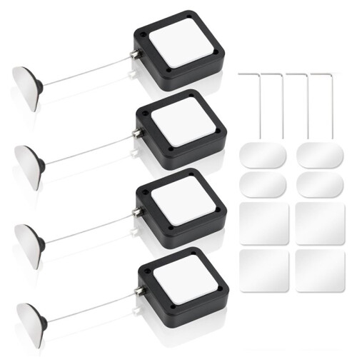 8 Pack 6.5ft Retractable Remote Control Tether with Adjustable Locking Cord, TV Remote Finder and Security Lanyard 1