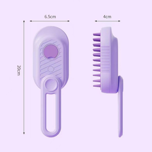 3 In 1 Cat Steamy Brush with Rotatable Handle Easy Using Pet Massage Brush for 1