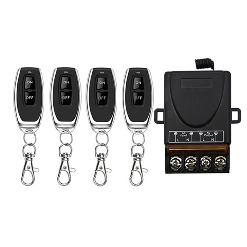 2X AC 220V 30A 1CH 433MHz Wireless Remote Control  RF Relay Receiver + Off/ Transmitter A 1