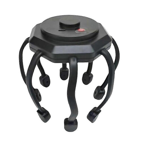 (Black Basic) For Multifunctional Octopus Head Massager With Builtin Vibrations For Stress Relief