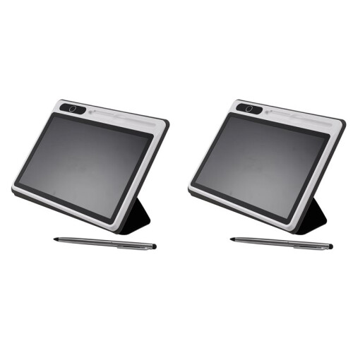 2X Quadro de Escrita Empresarial Inteligente de 10 Polegadas com Capa Protetora Tablet de Desenho LCD Quadro Infantil Pintado À Mão para Estudantes
