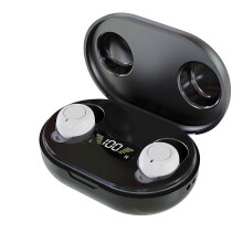 (White) For Wireless Charging Hearing Aids For Seniors Otc 30 Hours Of Playtime 10x Battery Life Lcd Display