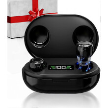 (Black) For Wireless Charging Hearing Aids For Seniors Otc 30 Hours Of Playtime 10x Battery Life Lcd Display