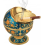 Pterosaur Windproof Ashtray with Flip Lid (Transparent Blue-Golden) 1