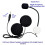 2X Motorcycle Helmets Intercom Mic Headset 2 Speakers 32Ω Microphone for Half-Motorcycle Helmet Straight Plug 3