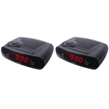 2X VST Radio Despertador con Canales AM y FM, Despertador LED con Función de Repetición, Accesorios para Sistema de Sonido.
