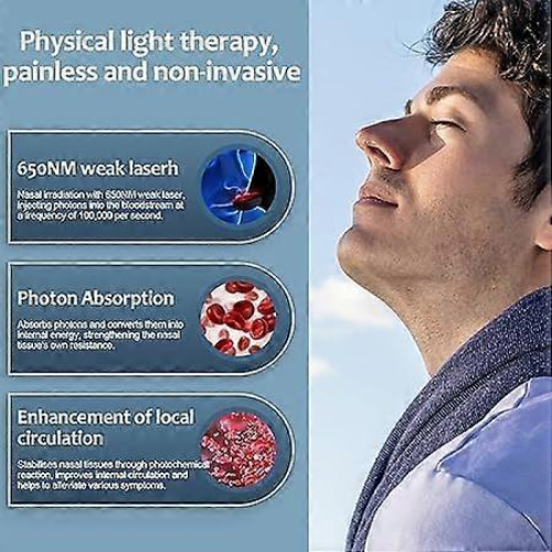 Nose-Free Sinus Light Black Model for Sinus Relief, Adjustable Brightness, Portable Design, Lightweight 1