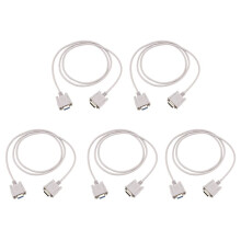 5X RS232 DB9 9 Pin Stecker auf Buchse Serielle Anschluss Kabel Industriell Adapter 1.