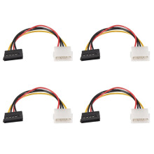 4X -Strom Buchse auf -Stecker-Adapter-Konverter-Kabel, 6-Zoll