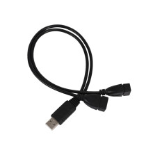 5X USB 2.0A Stecker Auf 2 Dual USB Buchse Y Splitter Verteiler Adapter Kabel