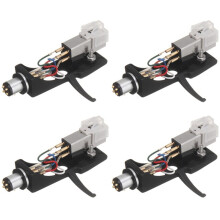 4X Stilo Un Cartuccia con Guscio per Giradischi Contatti Un 4 Pin per Giradischi Fonografico Grammofono LP Ago Nel Vinile