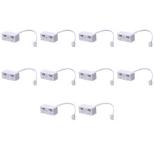 10X RJ11 Stecker auf Dual UK BT Telefon Steckdose Konverter
