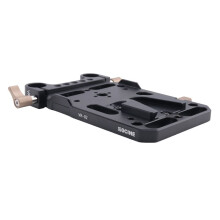 2X VR-V-Mount-Akku-Adapterplatte, Versorgungsteiler mit 15-mm-Stangenklemme mit Automatischem Verriegelungsschutz für DSLR-Kamera