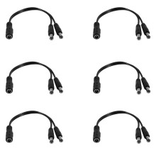 6Stück 5.5x2.1mm 1-2 M / F Power Splitter Kabel Fuer CCTV-Kamera