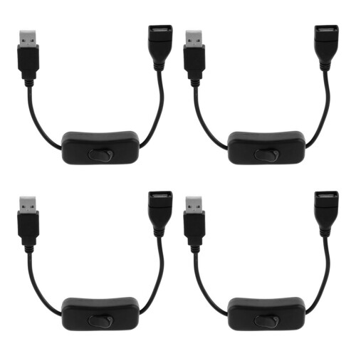 4X USB A Stecker Auf Buchse Verlaengerung Kabel mit   / Off
