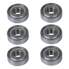 6 Stueck Typ 608Z Miniatur Rillenkugellager - Silber & Gelb