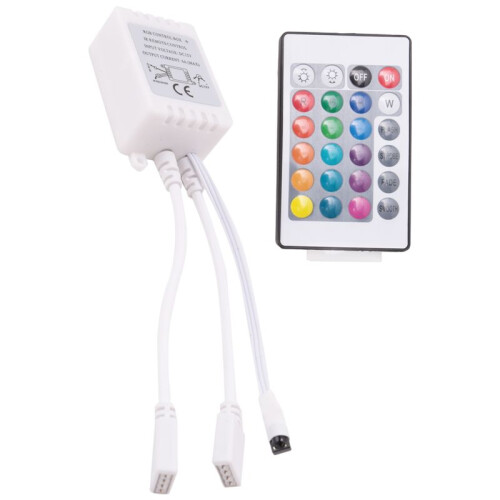 4X Led Strip Lights Controller,Controller RGB Led Strip Light Controller + Infrared Remote Control 24 Keys 2