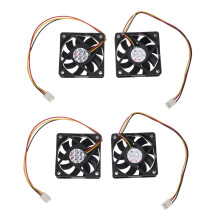 60mm 6cm 12V 3 Pin Computergehaeuse CPU Kuehler Luefter Schwarz 4 Stk