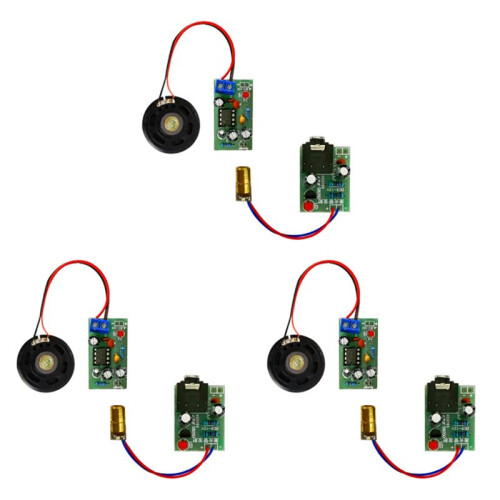 3X DIY Laser Wireless Audio Transmission Kit Electronic Production DIY Electronic Teaching Experiment Accessories