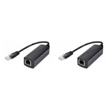 2X 48V to 24V POE Converter with 100M Ethernet Speed PoE to 24 Voltage Regulator Mode B for MikroTik Passive