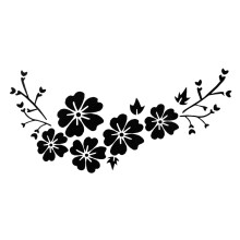 SVART Dekal Bilblommadekal VattentäT, Avtagbar Deco-Fordon Stripes Cover