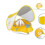 (M) Baby Inflatable Baby Pool Float Ring with Canopy 1