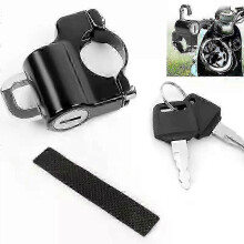 Anti-theft Helmet Lock Handlebar Mount Motorcycle Electric Motorbike Universal Security Metal Lock 22mm-26mm with Keys Set
