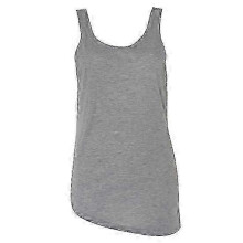 (S, grey) Women Vest Sleeveless Backless Ladies Back Cross Off Shoulder Vest T-shirt Streetwear