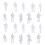 100Pcs HO Scale 1:100 White Model People Unpainted Train Figures 1