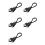 5pièces 3,5 mm X 1,3 mm Cable USB Noir Cable de Chargeur Alimentation 1