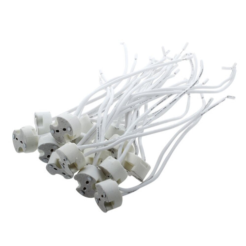 150 Pcs White MR16 GU5.3 Ceramic Base Socket LED Light Lamp Holder 1