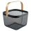 Metal Mesh Basket, Multi-Functional Hanging Kitchen Baskets Fruit Basket with Handle for Kitchen Bathroom Picnic Black 1