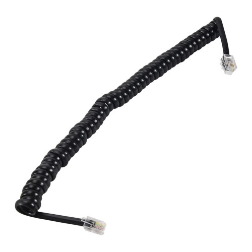 9.3" Black RJ9 Telephone Phone Modem Coil  Cord Cable