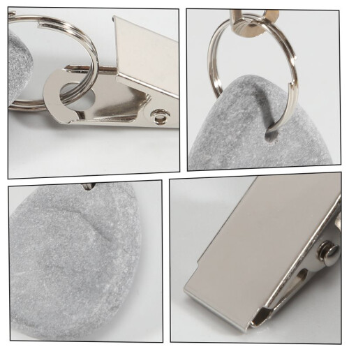 12 Pieces Tablecloth Weights Tablecloth Pendant Teardrop Shape Table Cover Weights Stone Table Weights Hangers 1