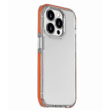 (Orange) Compatible For iPhone 16 Pro Case TPU+PC+TPE Anti-Scratch Clear Phone Cover
