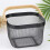 Metal Mesh Basket, Multi-Functional Hanging Kitchen Baskets Fruit Basket with Handle for Kitchen Bathroom Picnic Black 5