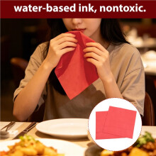1 pack Solid Color Printed Paper Napkin (red)