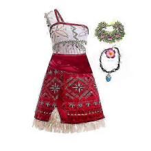 (120 cm) Girls New Movie Moana 2 Dress Halloween Party Adventure Costume Girl Princess Fancy Clothes