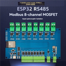 Moduł Przekaźnika 8-Kanałowego ESP32 RS485 Modbus Wifi z Izolacją Optoizolatora 8 Kanałów Typ C i 7-24V