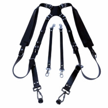 Professional Camera Harness Adjustable PU DSLR Camera Strap Comfortable Durable Adjustable Camera Shoulder Strap Black